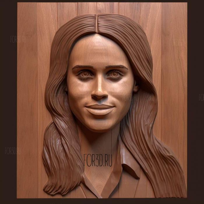 Meghan Markle 3 stl model for CNC